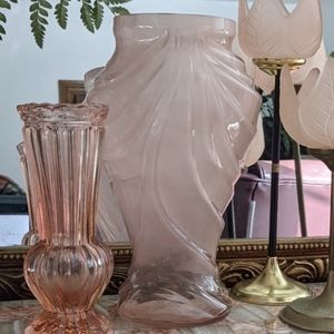 Vintage Pink Art Deco Vase
